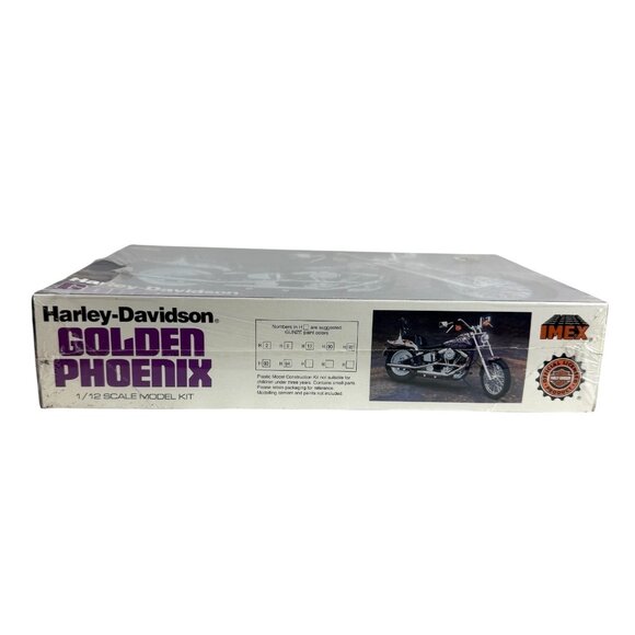 IMEX Harley Davidson Golden Phoenix Chopper 1/12 Motorcycle Model Kit 472 NEW - Picture 5 of 8